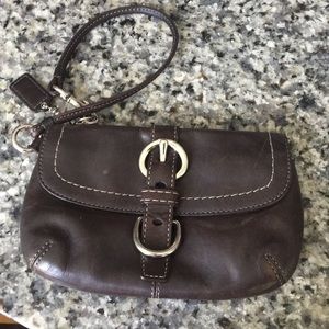Leather coach wristlet ❤️3/$10 sale